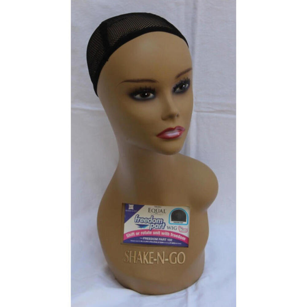 NEW REALISTIC SHAKE-N-GO LIFELIKE PVC WIG MANNEQUIN HEAD & SHOULDER 18” LIFELIKE